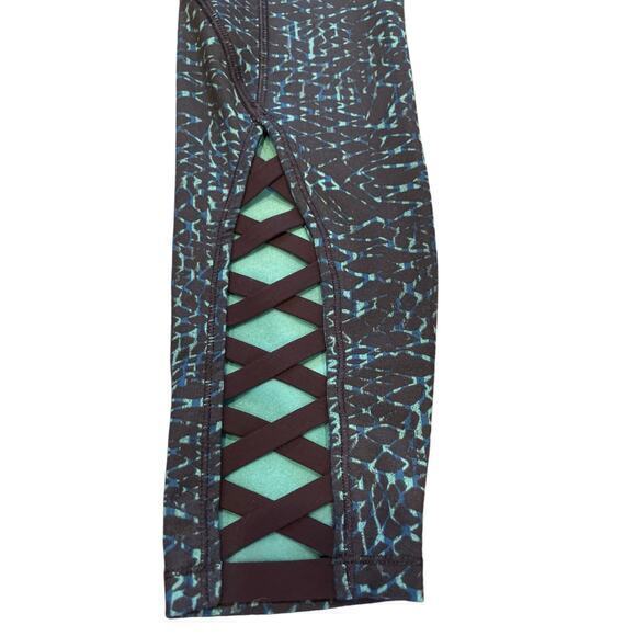 Lululemon Pure Practice Pant Leggings Samba Snake Kayak Blue Hero Blue 4 - Picture 14 of 17